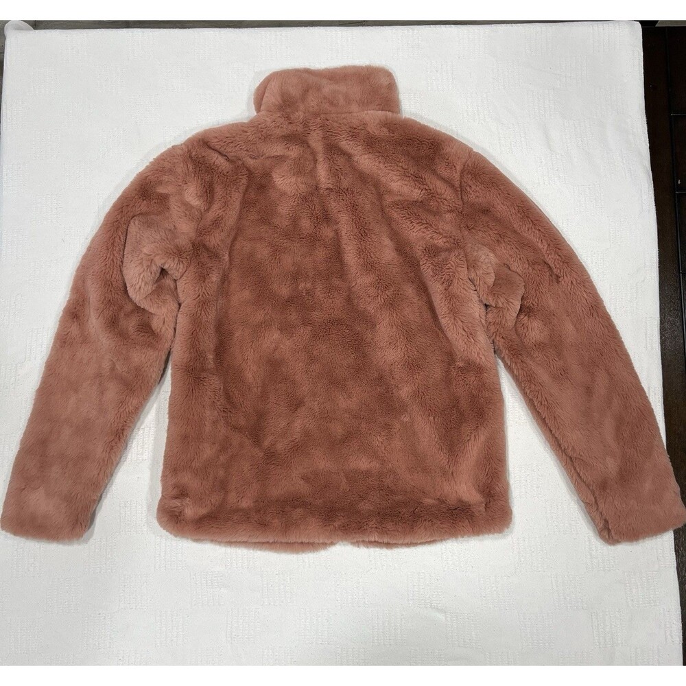 Kendall & Kylie faux fur coat Size M Pink Blush Pre-Owned in great condition - Picture 4 of 5